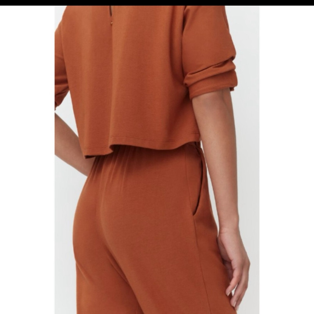 Cuyana Rust Orange Long Sleeve Jumpsuit - Picture 3 of 14